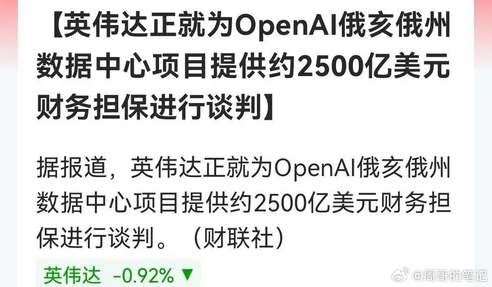 重磅消息！英伟达加杠杆押注OpenAI2500亿核弹级已做好背书！算力基建吹响集