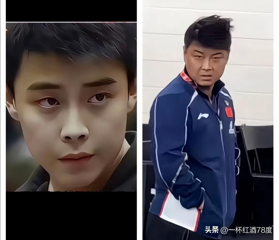 可以说，浩哥年轻时颜值绝对不输给马龙，就是当教练后有点惨不忍睹，没办法，谁让她打