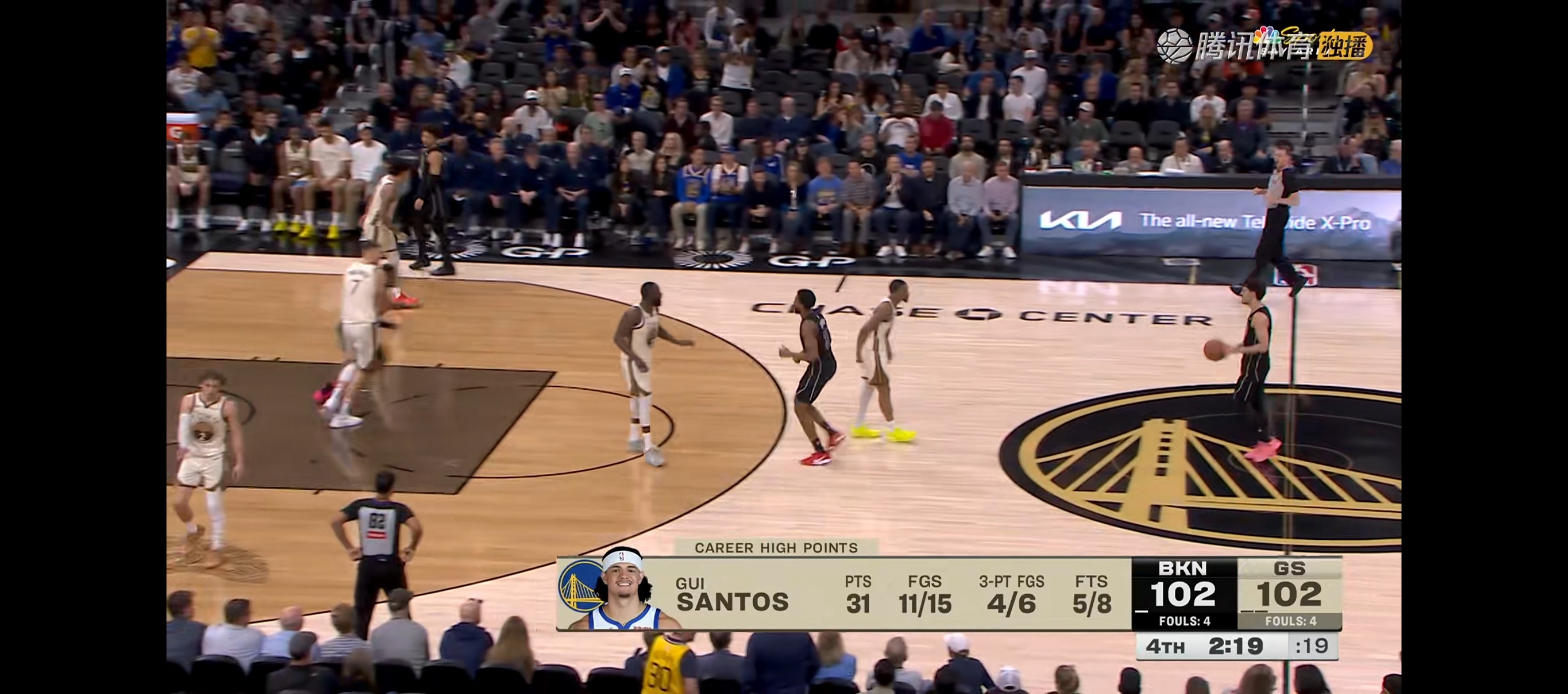 桑托斯31分拯救球队金州勇士勇士vs篮网金州勇士