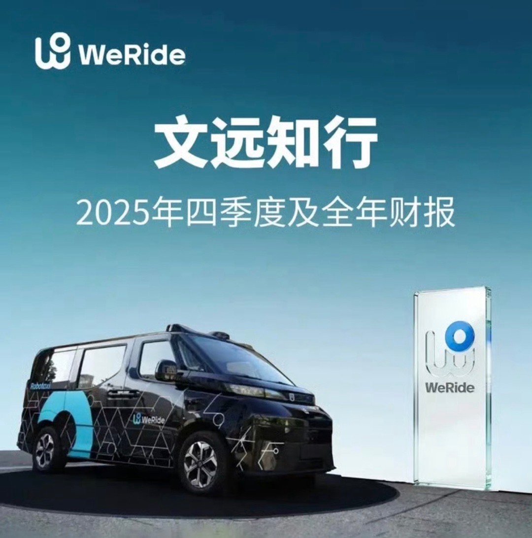 【文远知行2025年Q4及全年财报 Robotaxi业务全年收入1.5亿元】3月
