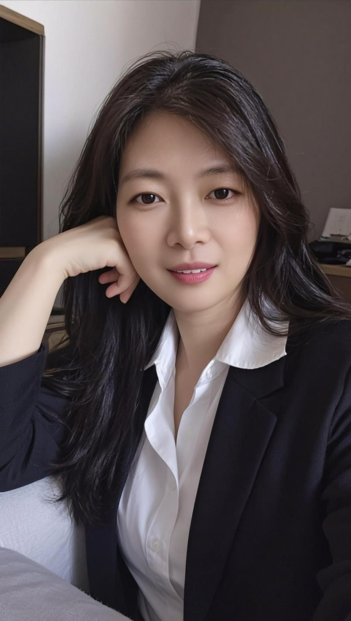 AI通勤风自拍 上热搜 甜系女孩 甜美优雅写真热门