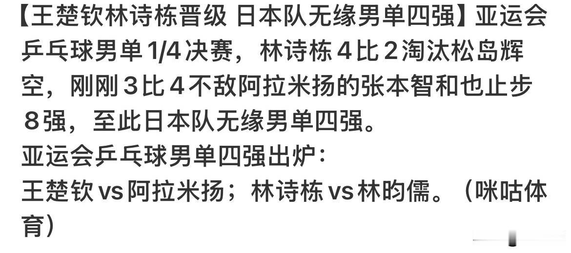 【闹哪样，日本球员张本智和输球后中国网友还哭丧了】
今天，亚运会乒乓球男单比赛中