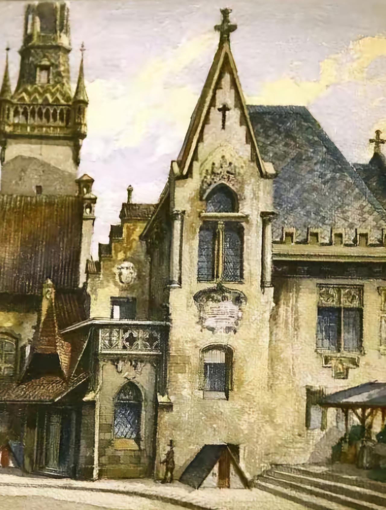 王铎：希特勒年轻时候画的油画