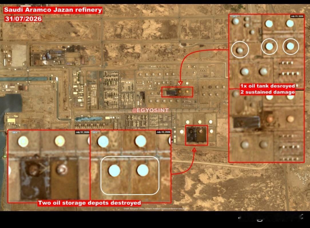 7月31日，哨兵-2卫星系统发布了迄今为止最清晰的卫星图，展示了近一周前胡塞武装