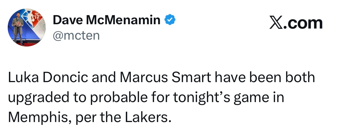 东契奇和斯玛特升级为大概率出战 ​​​