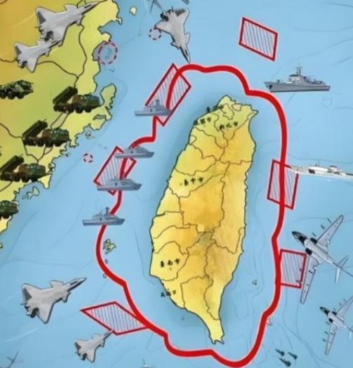 中国现在围岛，已经跟台湾地区没有关系了！只要老美敢出动航母或军舰支援台湾当局，大