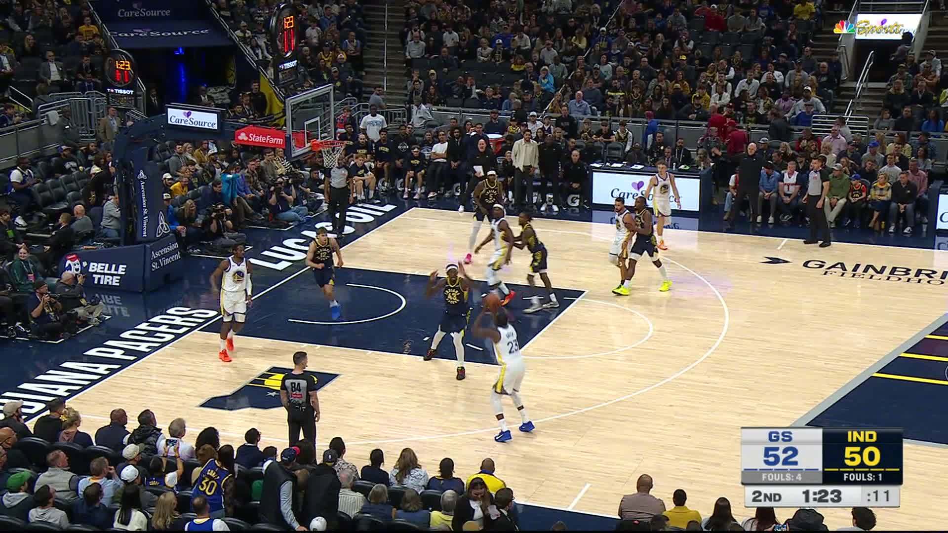 格林再中三分！勇士vs步行者 ​​​