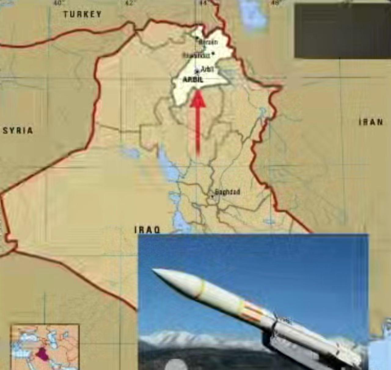 🇮🇷🔥🇺🇸
一系列猛烈的爆炸震撼了
伊拉克埃尔比勒上空，
一群绝望的伊