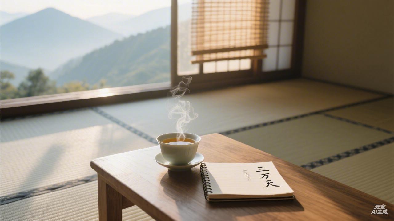 晨起推窗，风还是新的。

桌上那杯茶还温着，手边事还等着。

不想山高水远，不数