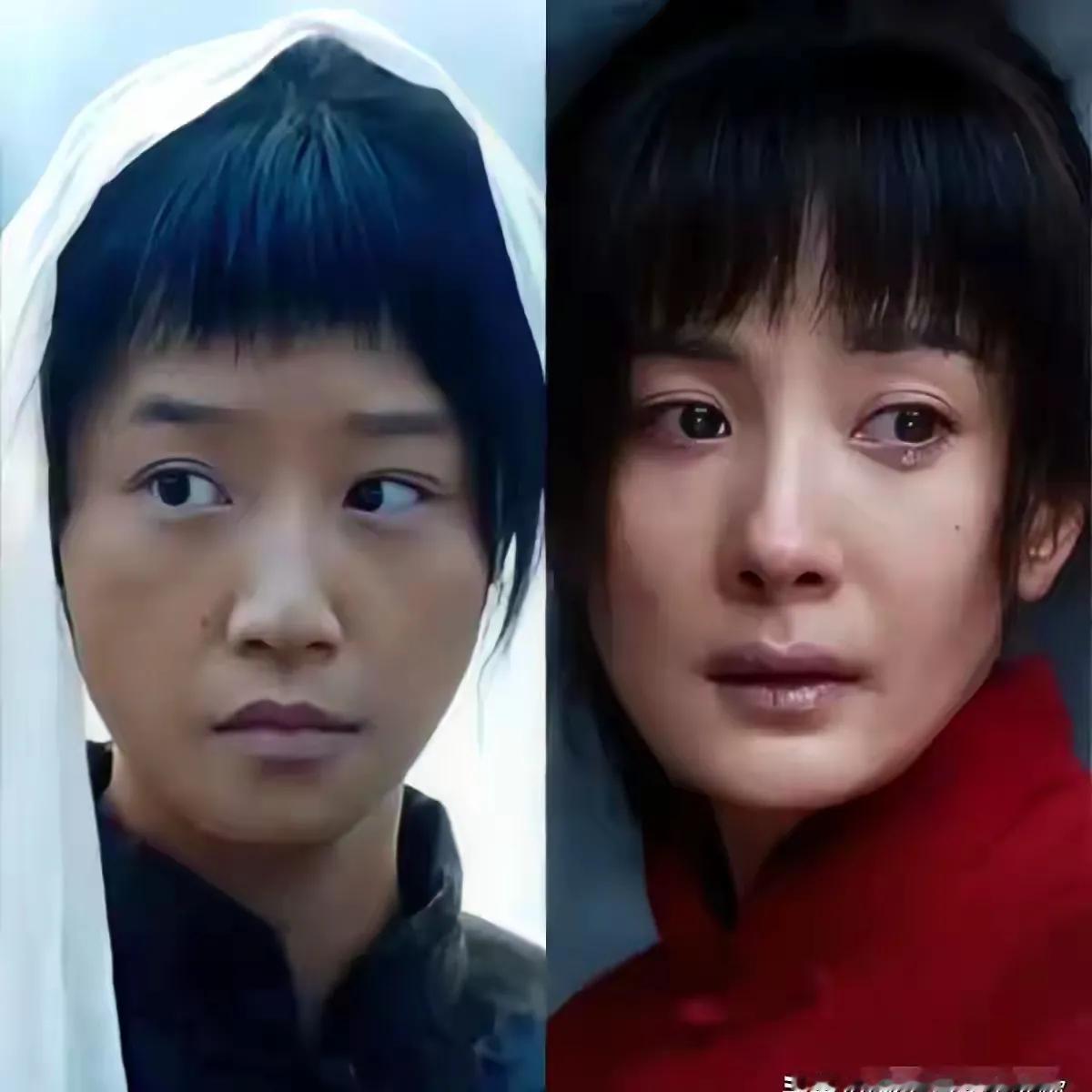 看了这张剧照，突然明白为什么，杨幂没有蓝莹莹更像农妇。

蓝盈莹身上带着泥味，杨