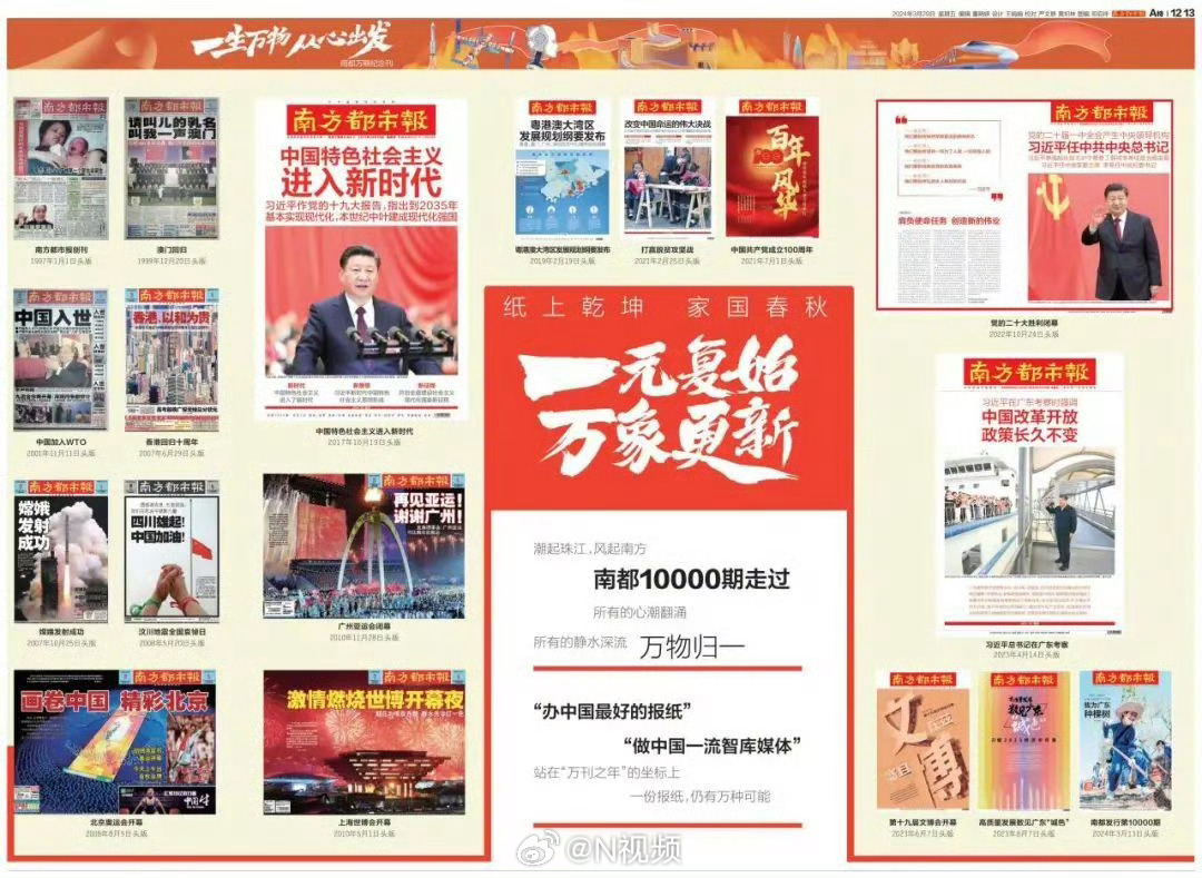 从1997年1月1日刊出第一份报纸至今，南方都市报伴随着读者已经走过了一万个日与
