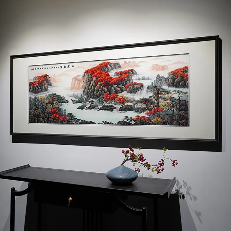 苏绣鸿运当头｜漫山丹枫，启一世锦绣鸿运 丝缕织秋山，丹枫染群峰。丝理层...