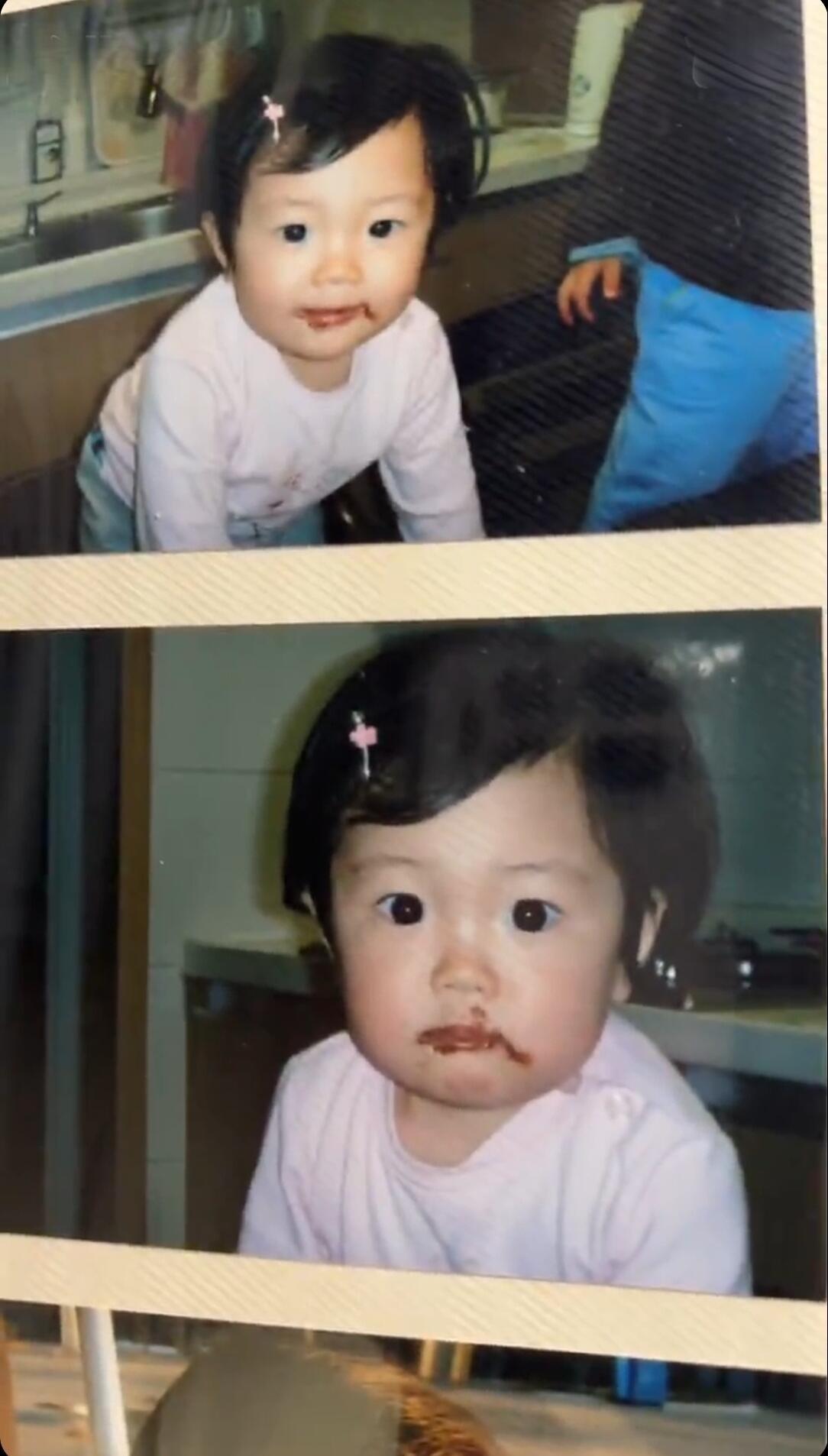 小窝泥的小脑袋上总是别着不一样的小夹子 妈妈真的很爱装扮奇迹窝泥🤏 ​​​
