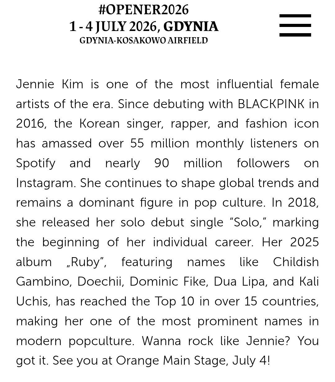 「JENNIE 金珍妮是这个时代最具影响力的女性艺人之一 她持续引领全球潮流 始