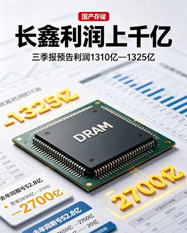 长鑫预告利润上千亿，国产存储
