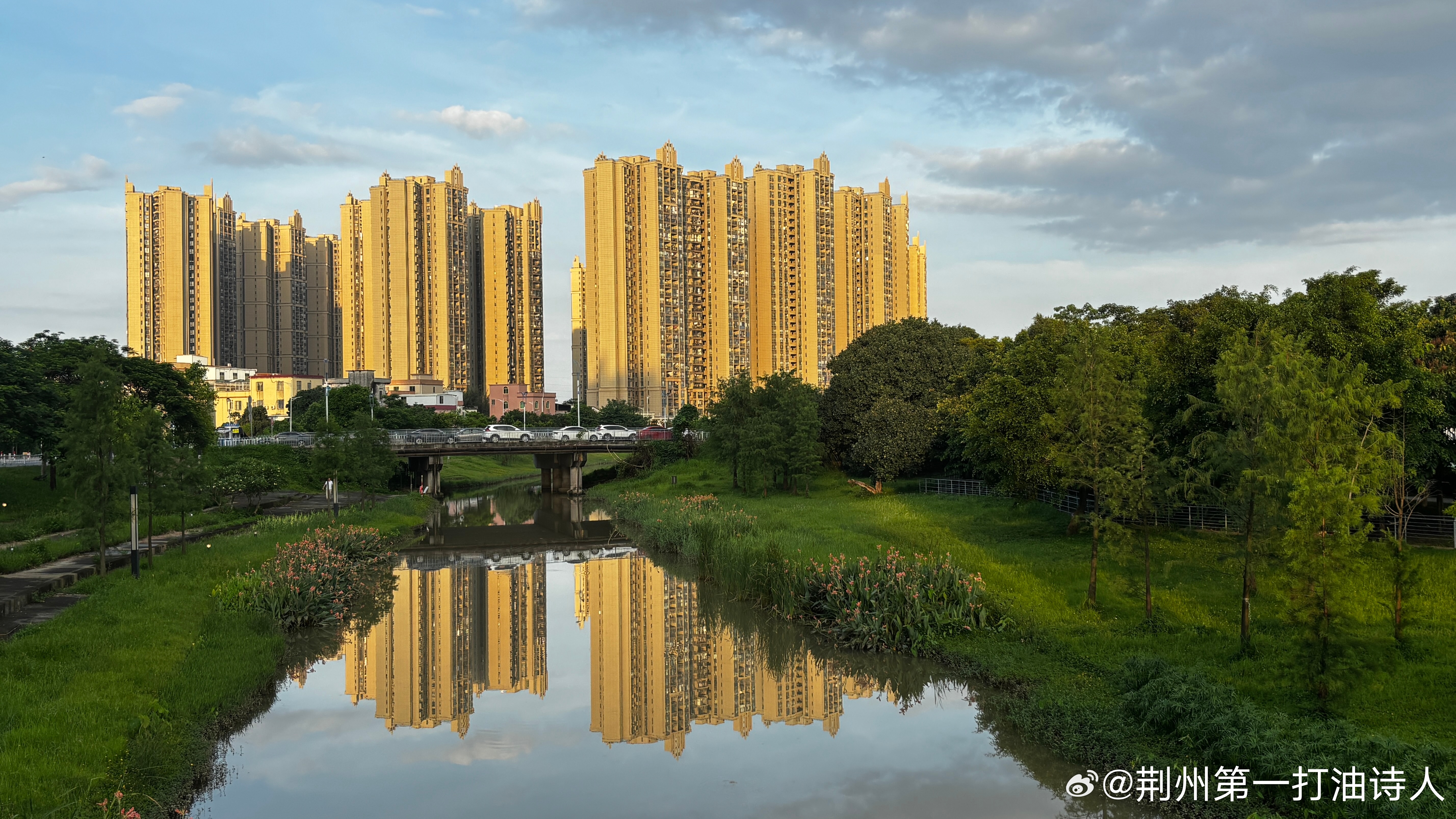 树高不颔首，河浅无涟漪。倒影惊鱼跃，顷刻抹声息。         ——2026.