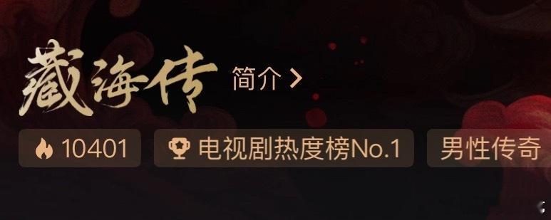 藏海传优酷热度破10400！！藏海传专破纪录[加油][加油][加油] 灯塔818