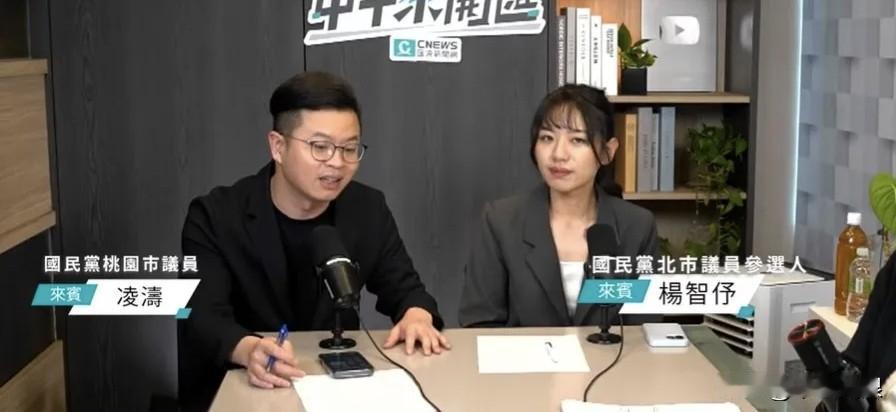 今天，国民党桃园市议员凌涛在节目中公开表示，“两岸议题对于今年底的选举会有风险，