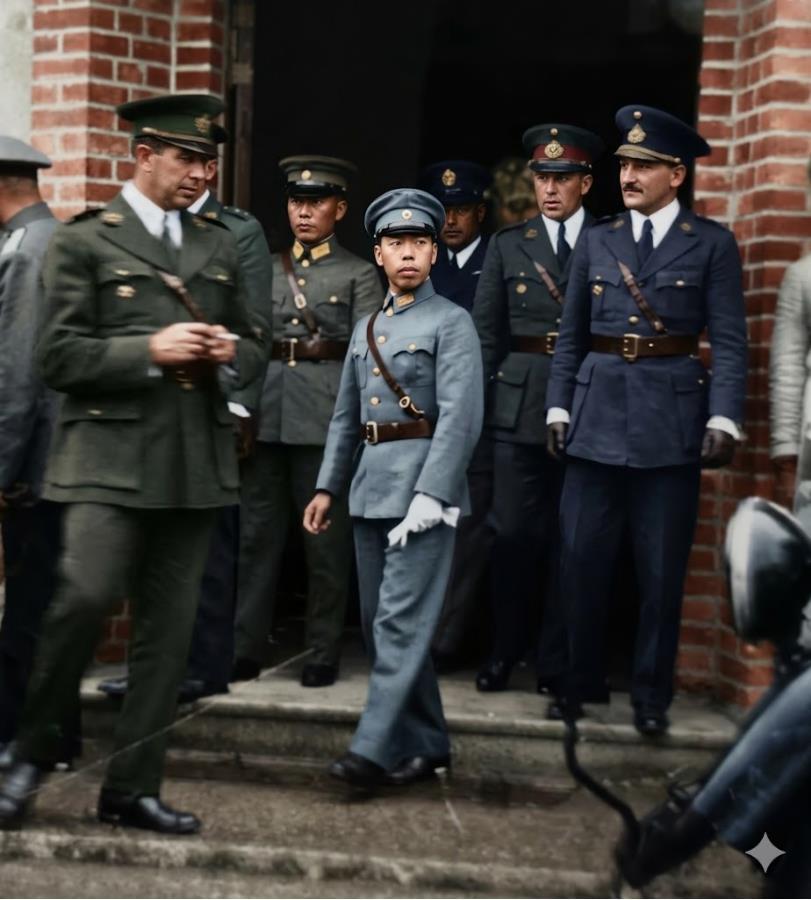 1929 年，北伐落幕，军官徐培根远赴魏玛德国考察学习军事，刚抵达德国时留下这张
