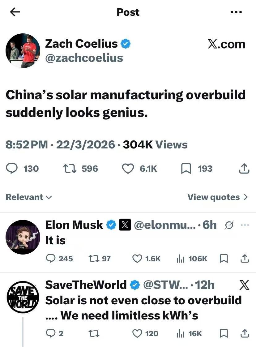 中国新能源发展到“过剩”的策略，忽然显得很天才实际很可能不是过剩，只是需要一个事