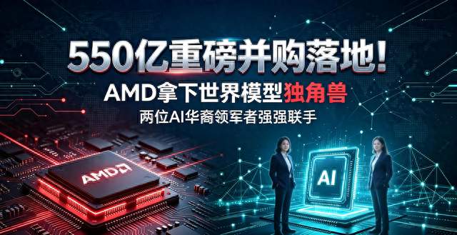 550亿重磅并购落地！AMD拿下世界模型独角兽，AI华裔领军强强联手