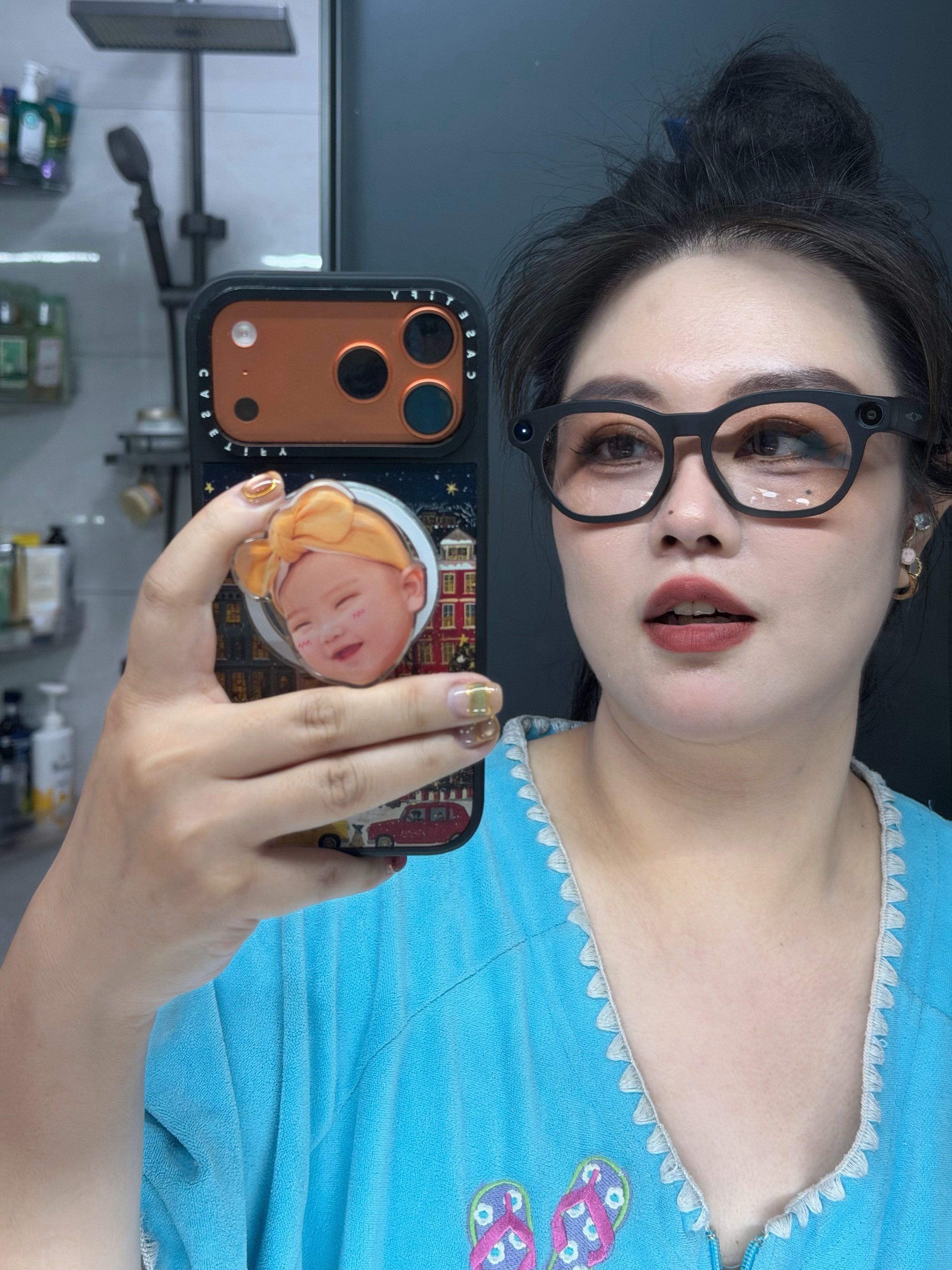 这智能眼镜也是让我戴上了 