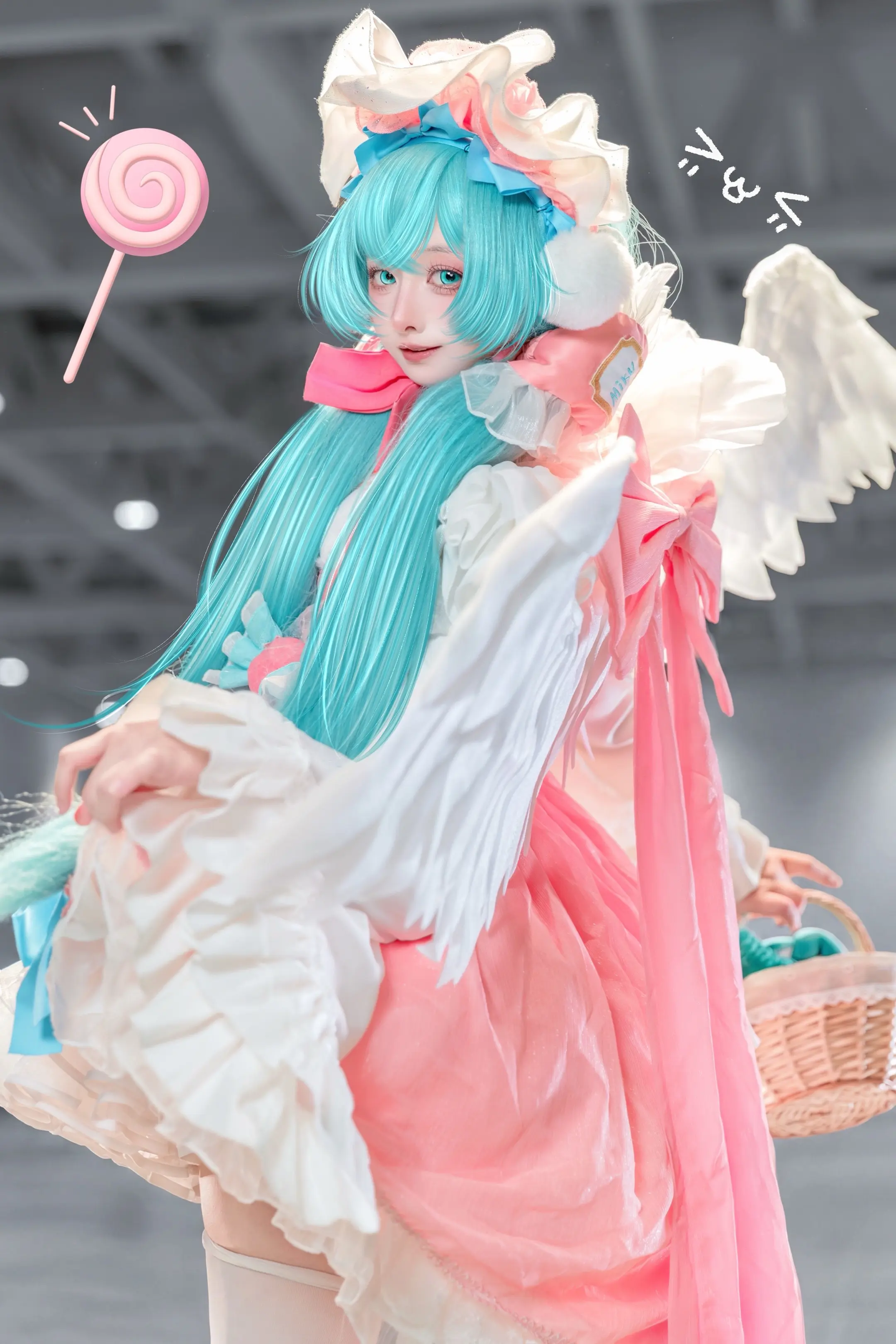 这个糖果天使小Miku也太甜了叭！🍬。📷：  赛博头发：阿咩儿子