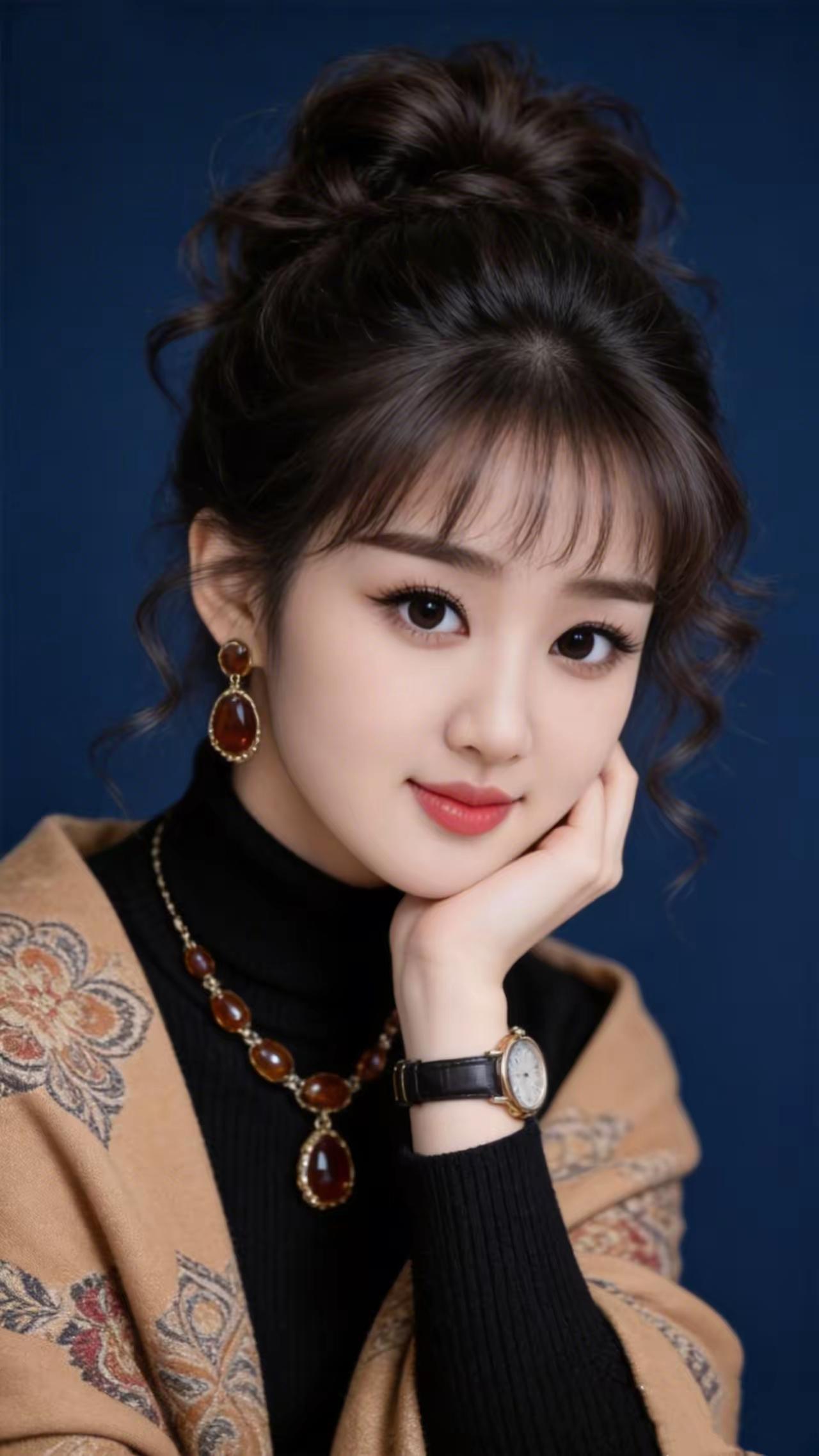 优雅气质，复古珠宝，时尚穿搭