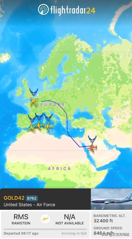 当地时间2025年6月17日早上，大批美国空军KC-135加油机从英国皇家空军莱