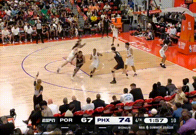 杨瀚森的招牌策应，又见到了nba夏季联赛