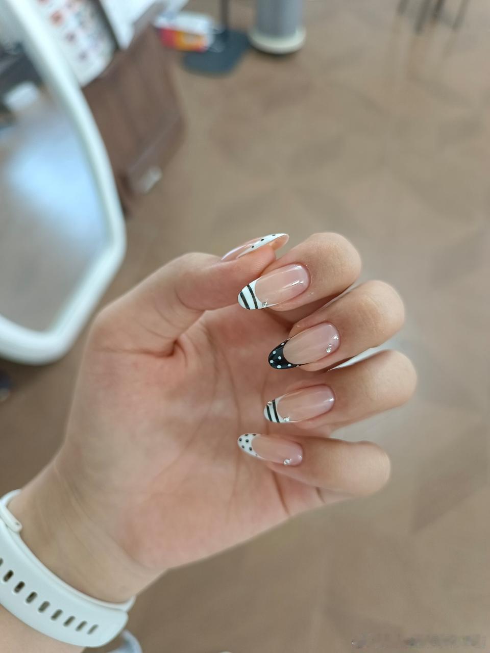 【💅🏻38547】不知道有没有人喜欢黑白法式～ 