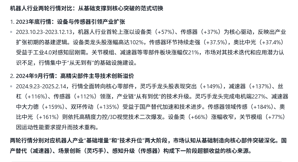 周末春季策略会里，关于A股机器人的部分，拿走不谢！多多支持即可！减速器作为关键硬