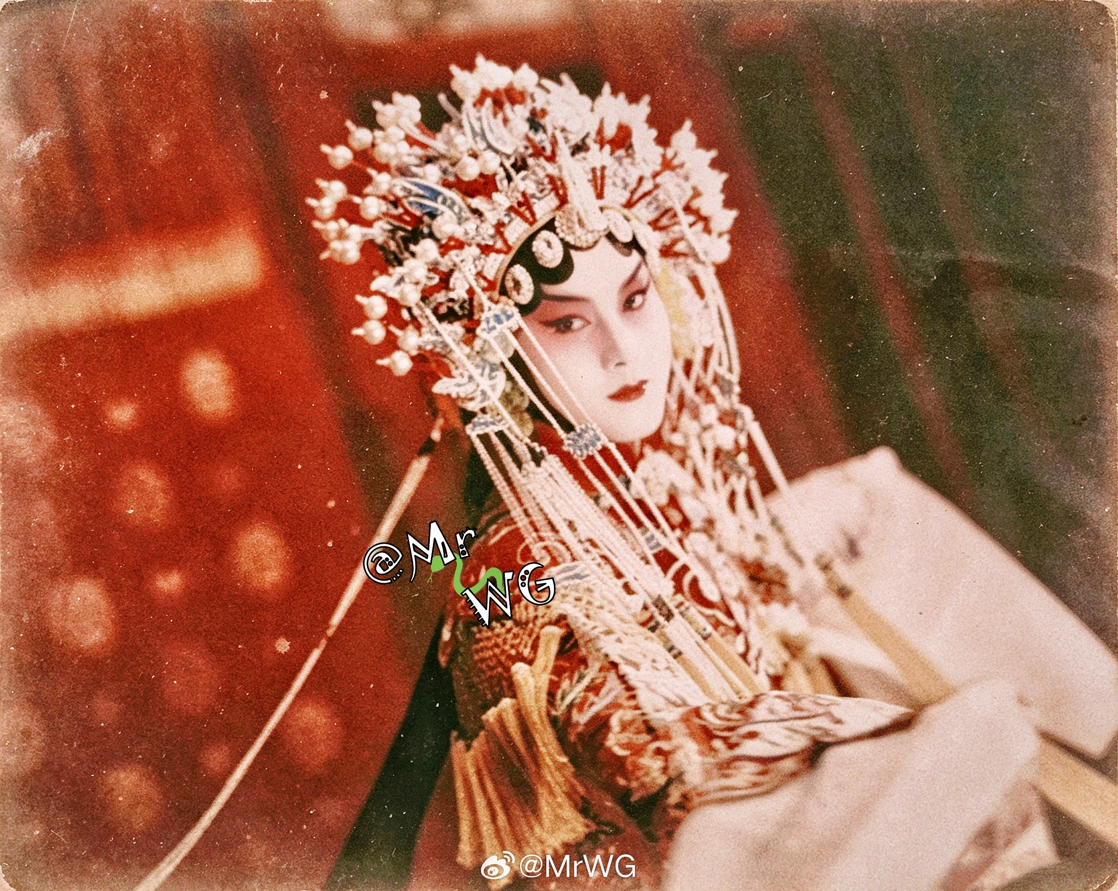 张国荣独家扫描 如珠摇锦鲤，似绣织牡丹🌸——蝶衣的京剧杨贵妃造型，张国荣张国荣