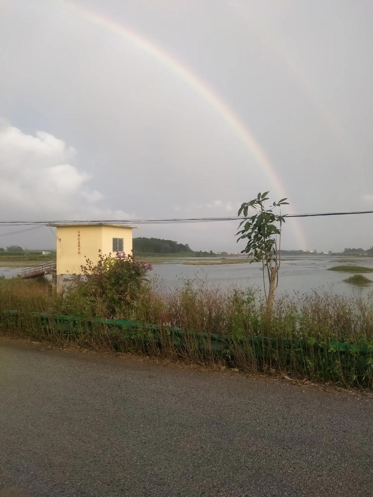 #分享一张你拍的最美的彩虹照片#秋雨后的彩虹格外耀眼！