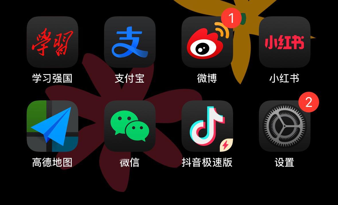 我才发现支付宝终于支持iOS18的深色图标了，看起来舒服多了，喜欢用深色图标模式