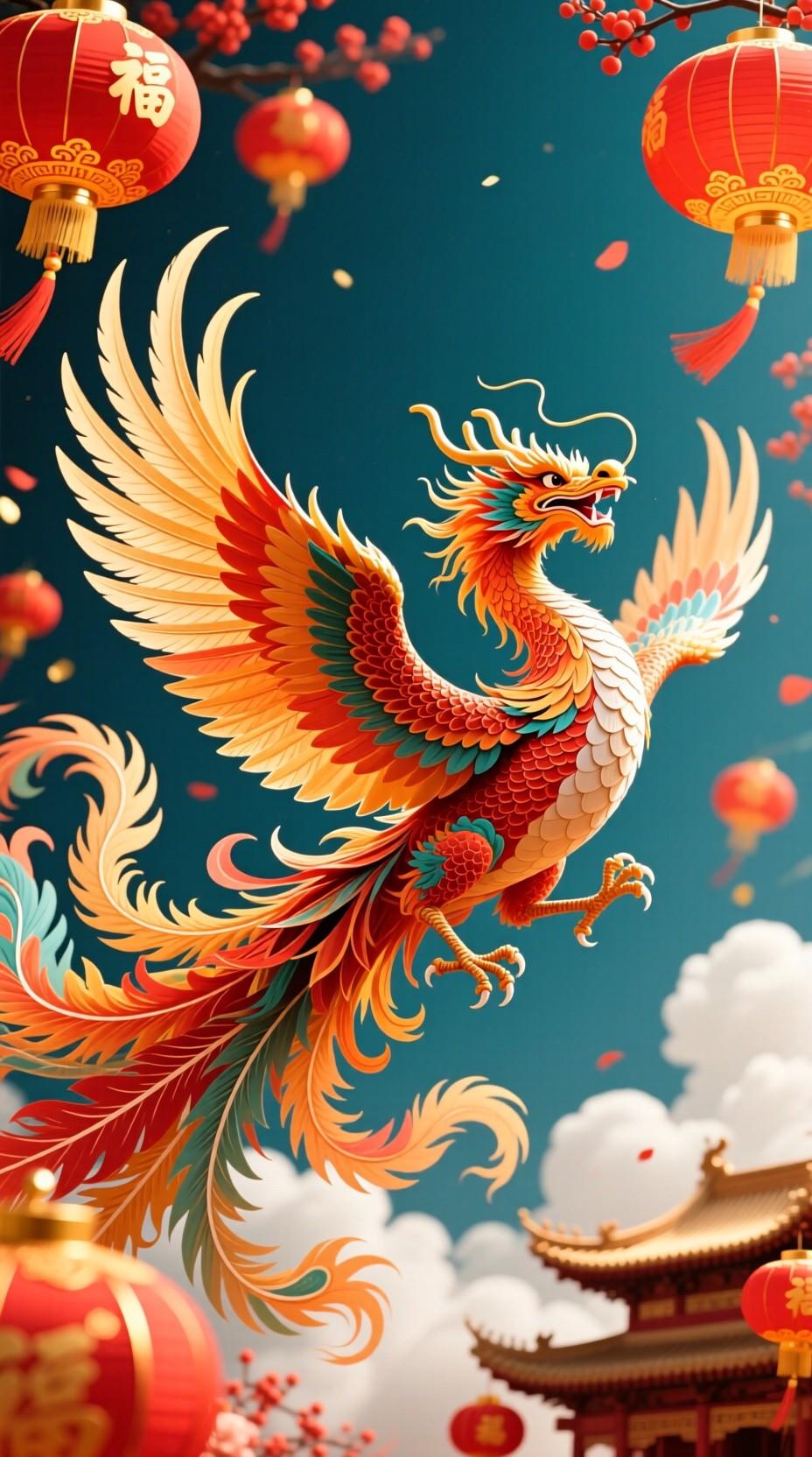 上句：张灯结彩送旧岁，盼请下联下联：舞凤飞龙迎新春