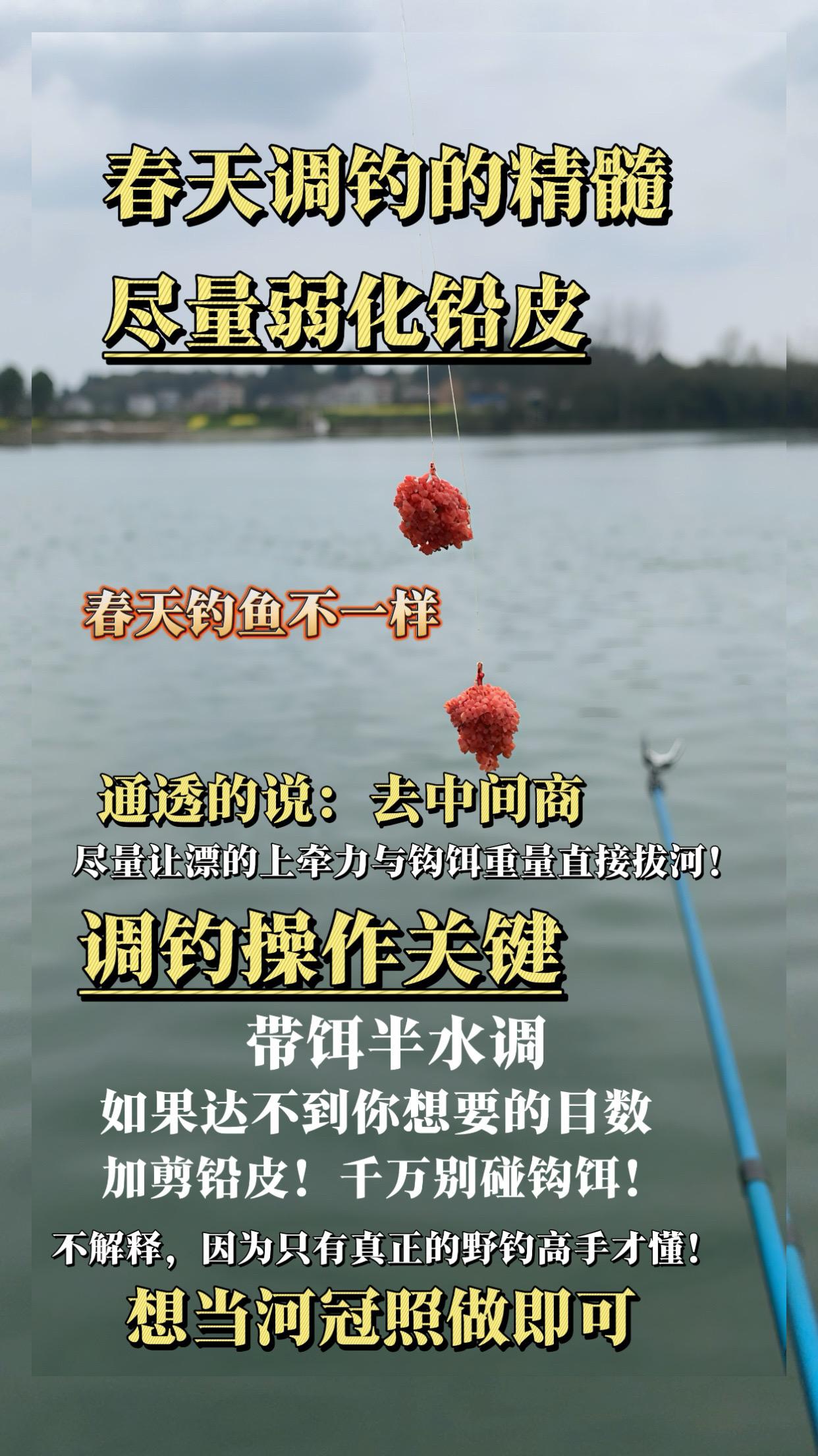 春天调钓精髓。春天钓鱼调钓精髓，想当河冠你就照做