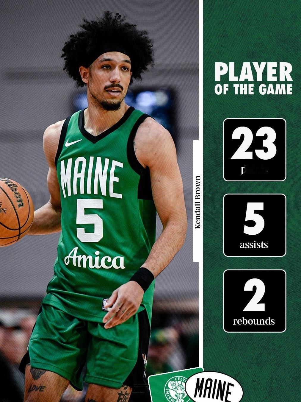 缅因州凯尔特人 Player Of The Game : Kendall Bro