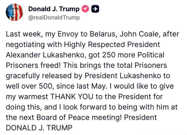 要说老滑头，还得是白俄罗斯的老卢。前两天小金司令刚刚高规格接待完他，今天，Tru