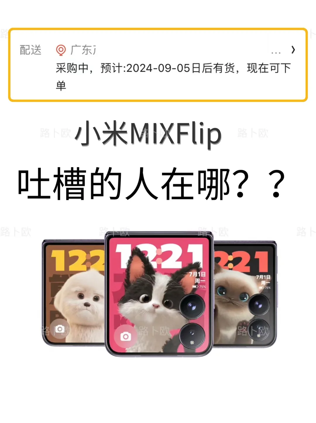 虽然但是：小米mixflip排队到9月份！