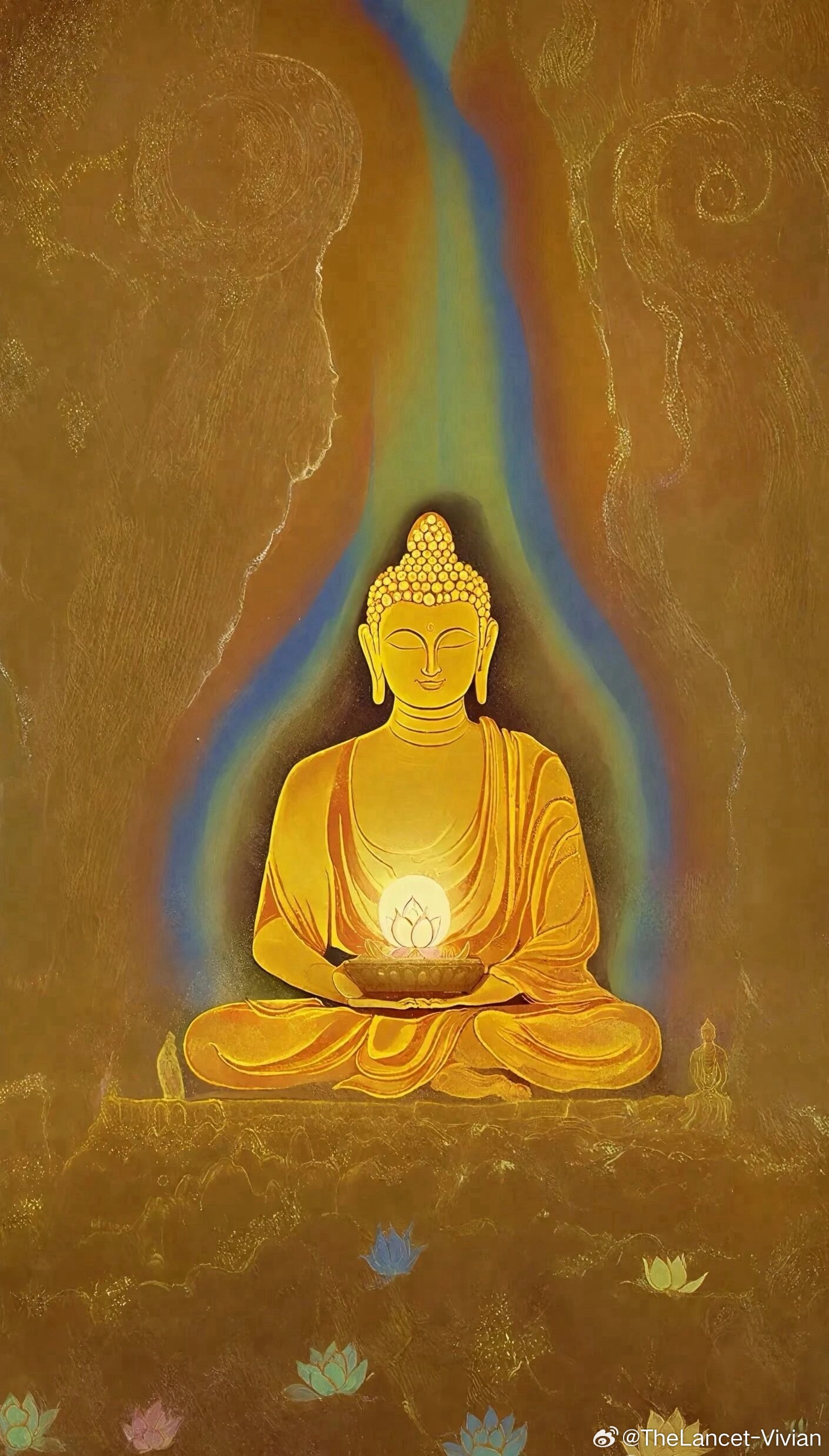 佛说，神在每一个人的心中一沙世界，个体包含整体的信息。佛性，在你我每个人的心中。