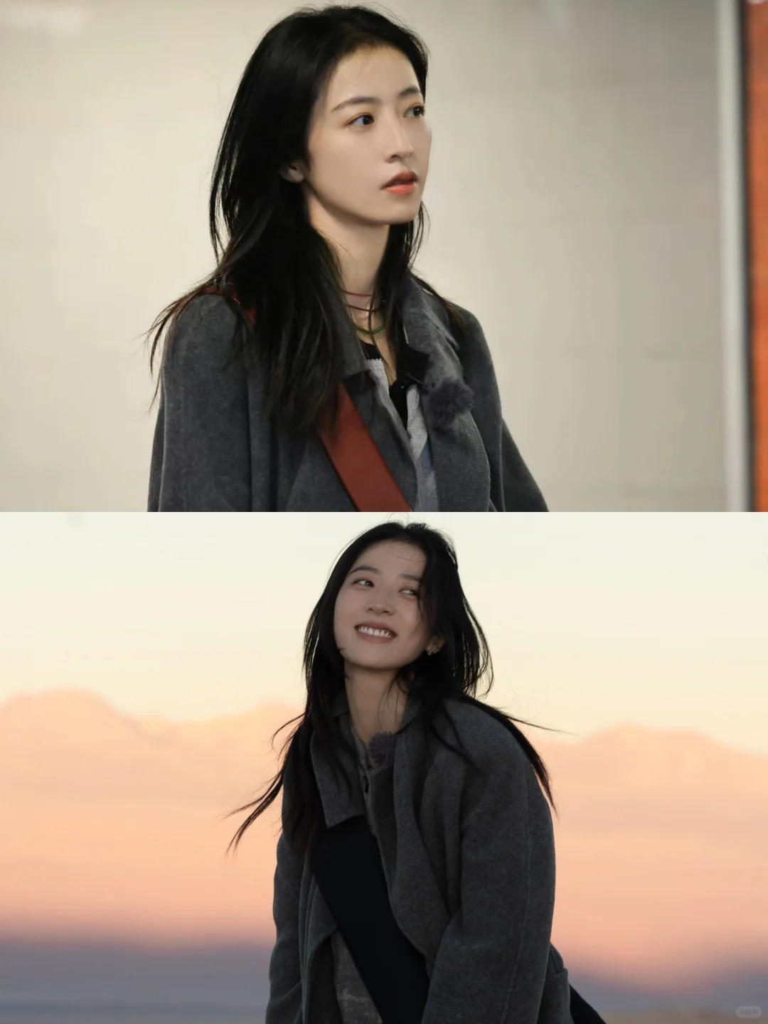 周雨彤秋日暖阳风穿搭！配色被她玩明白了👀