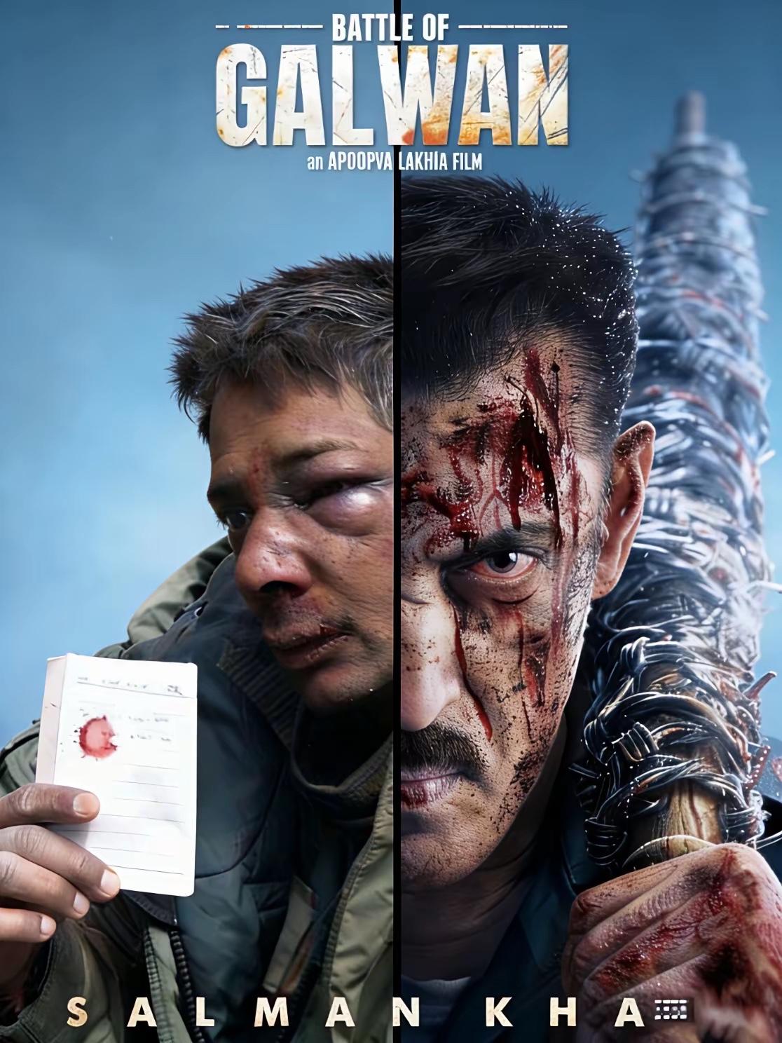 印度人刚拍了一部名字叫加勒万河谷战役的电影。印度人高潮了。

也有好事者很快做了