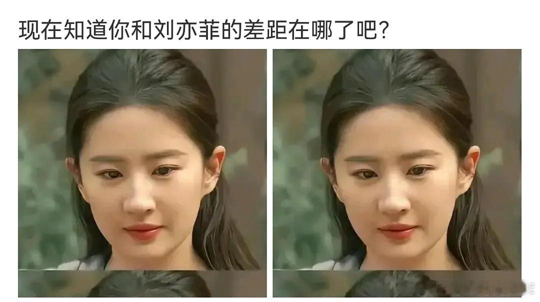 我印象中刘亦菲的脸型不是这样的呀～ ​​​