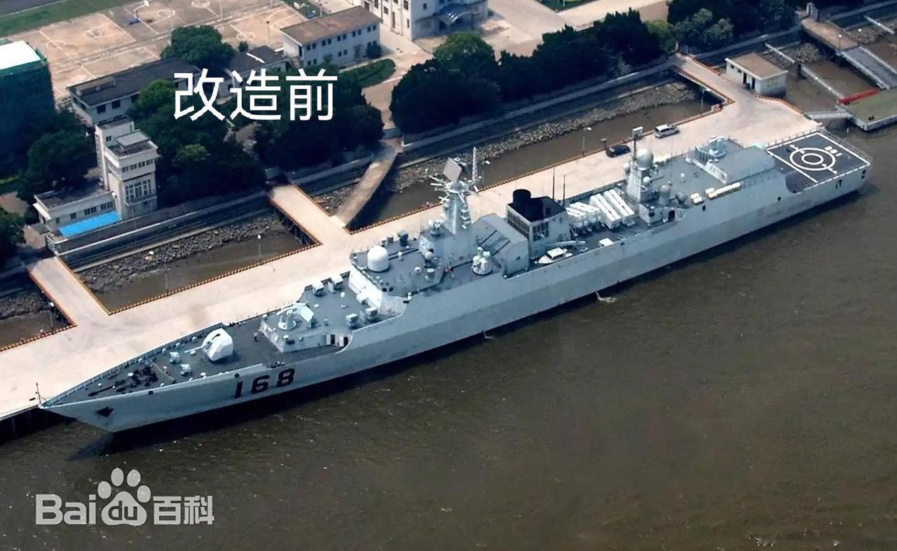 168舰改造前后对比，不得不佩服我们的造船业，改造后跟新的一样，根本看不出来是旧