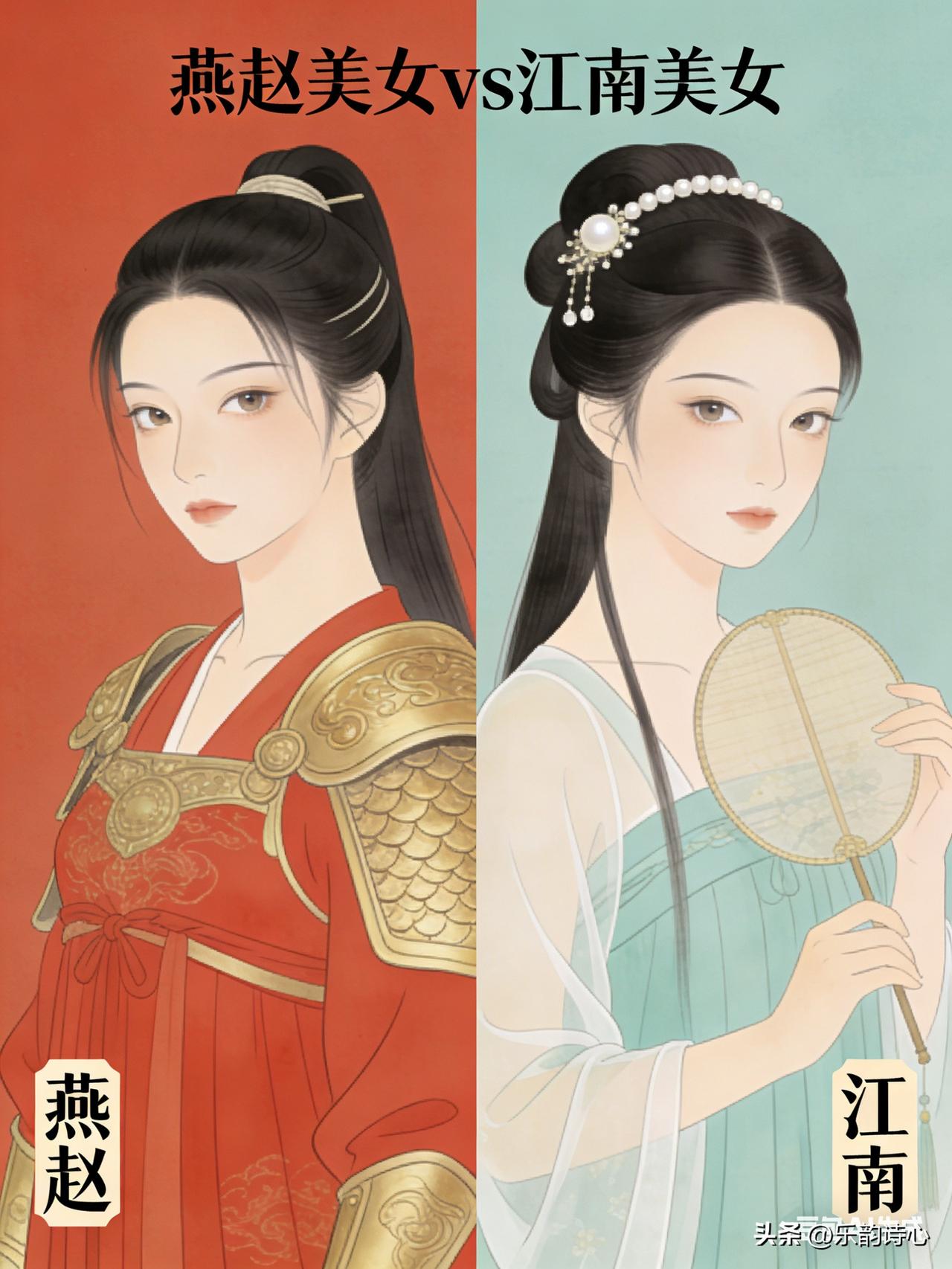 燕赵美女与江南美女各有千秋。燕赵美女是北方美女代表，涵盖如今的北京、天津、河北等