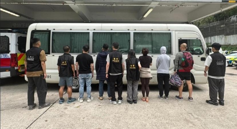 香港警方打击黑工，湾仔警区特别职务队联同湾仔分区特遣队、跑马地分区特遣队、湾仔分