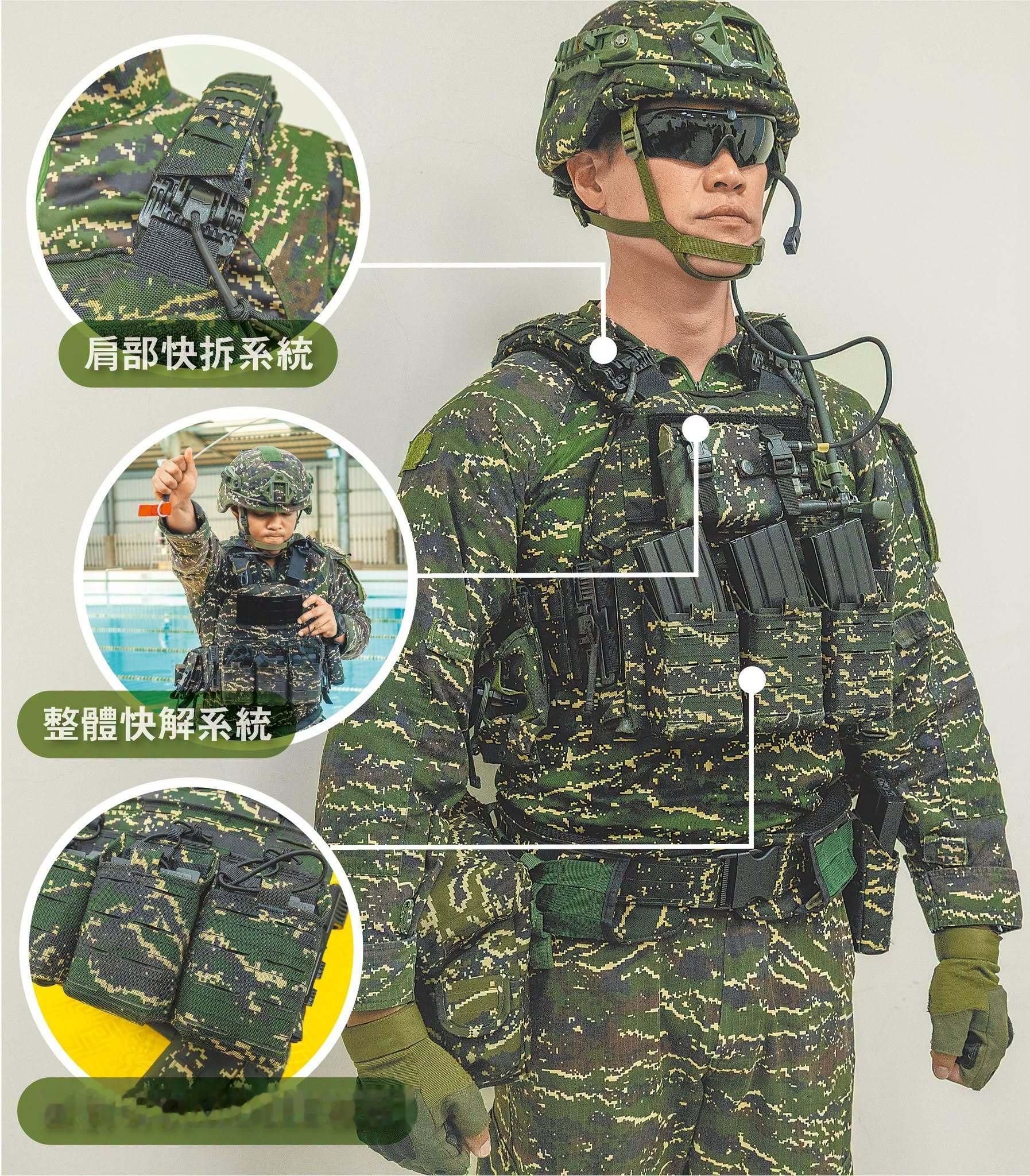 飞扬军事 台匪海軍陸戰隊新式戰術背心，快拆快解系統、MOLLE模組設計，新裝備首
