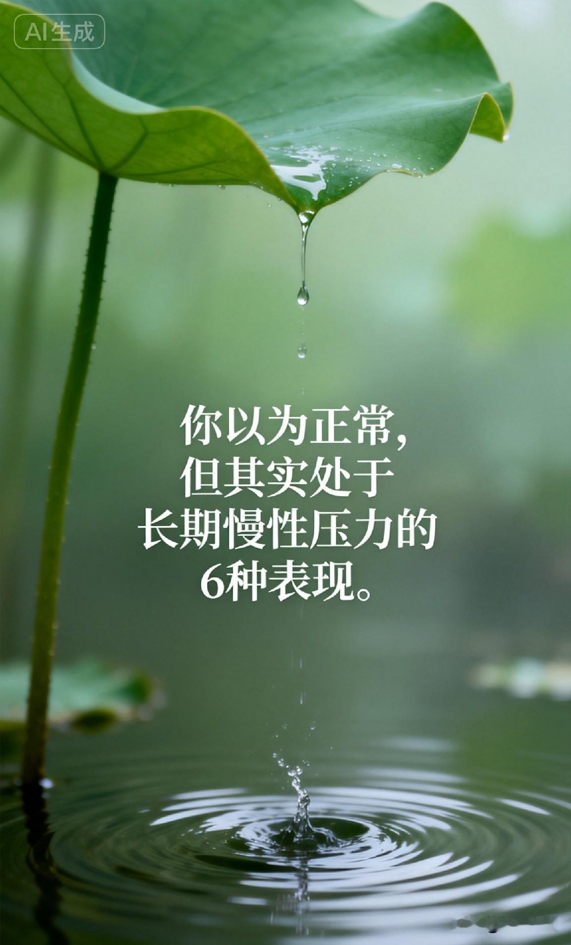 你以为正常，但其实处于长期慢性压力的6种表现。

《黄帝内经》有言：“生病起于过