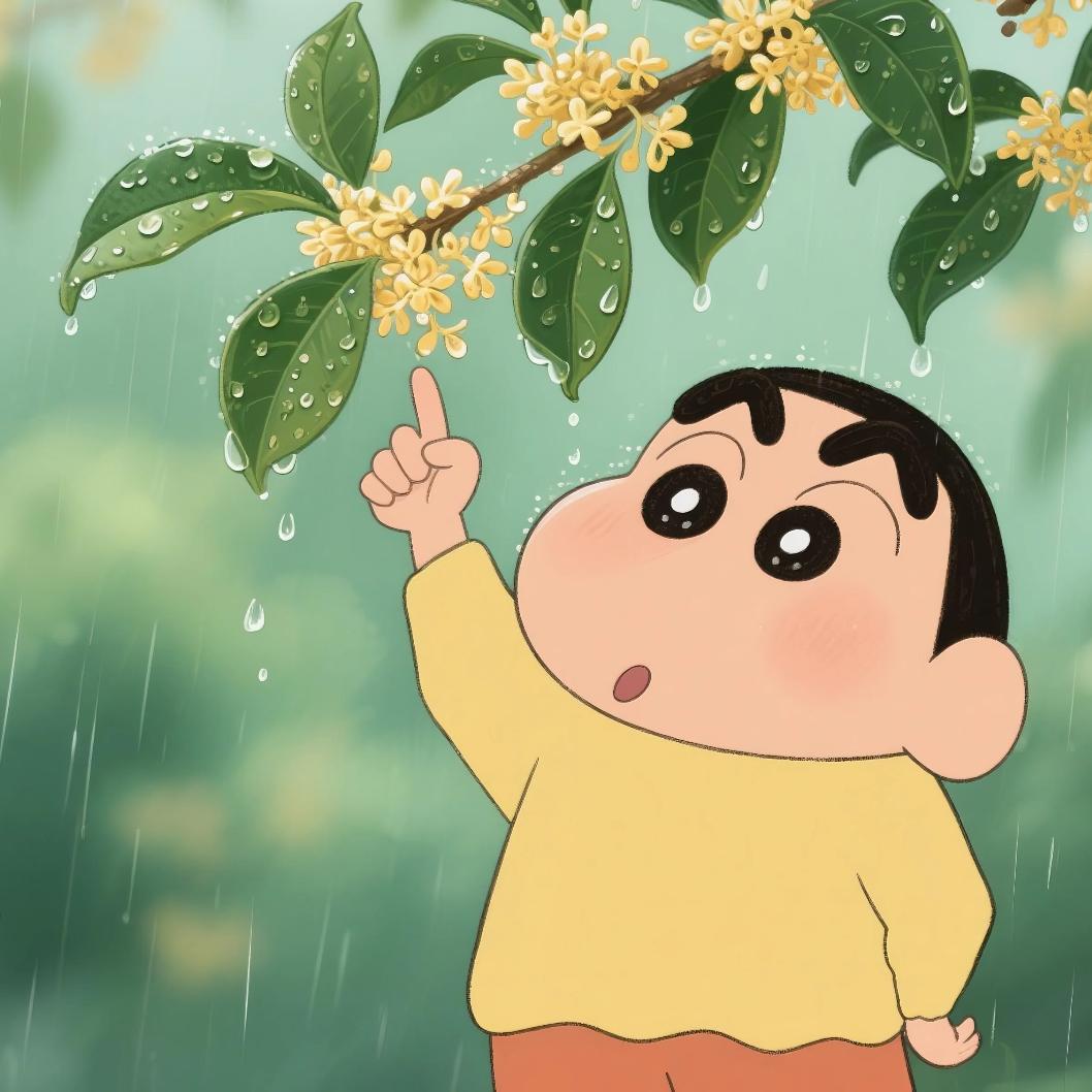 敲可爱的蜡笔小新头像｜生活虽然普普通通，但也要乐在其中
